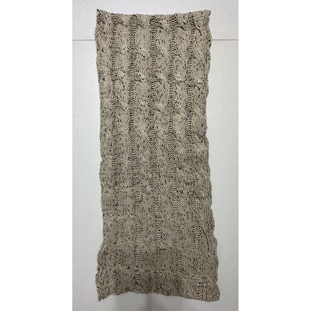 CC Women's Winter Warm Infinity Scarf Beige Confetti Cable Knit